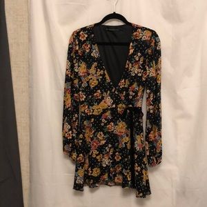 Dress faux wrap with shorts incorporated